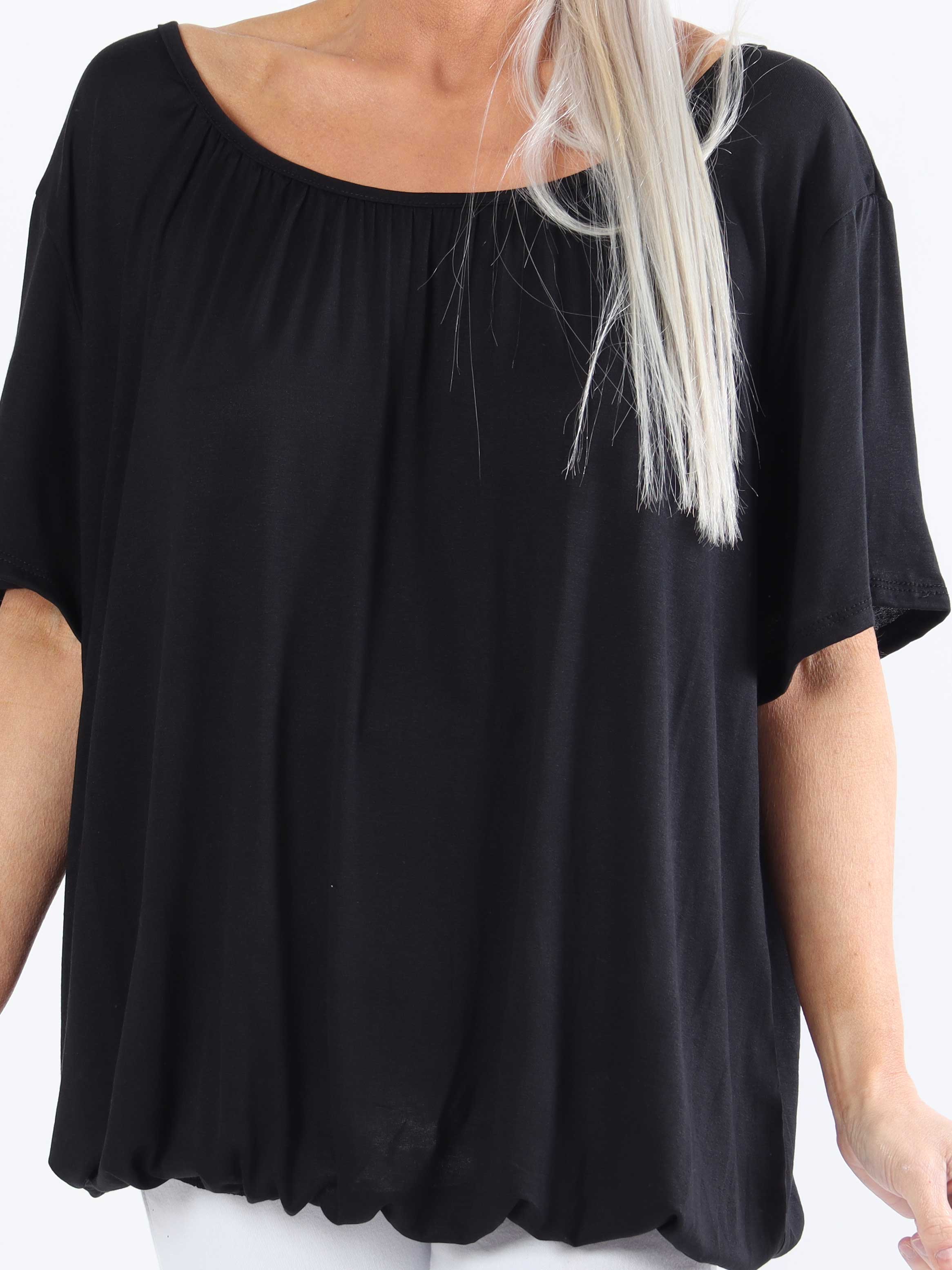 Miracle t-shirt - Basic t-shirt i plus size med resår i nederkanten (bestseller)